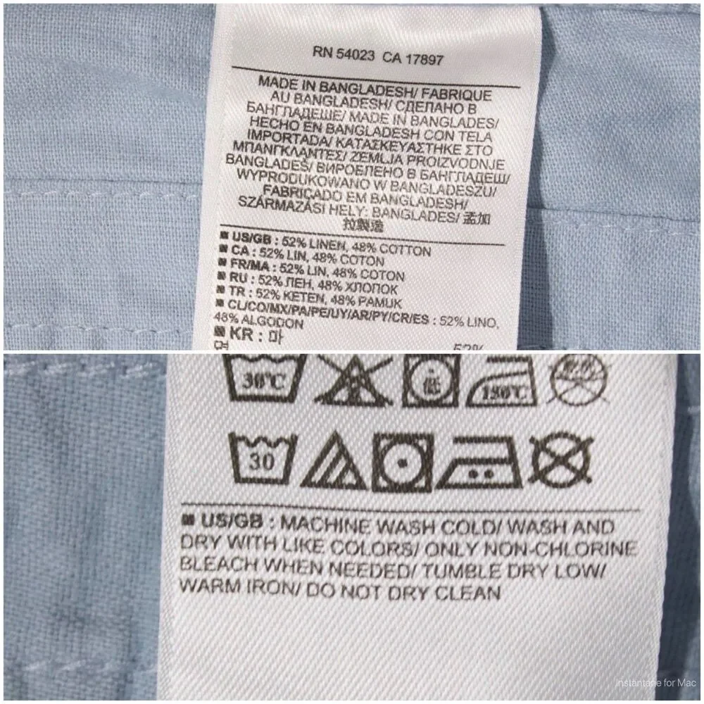 NWT Banana Republic Martin Fit Cargo Capri Pants Light Blue Linen Blend Women 12